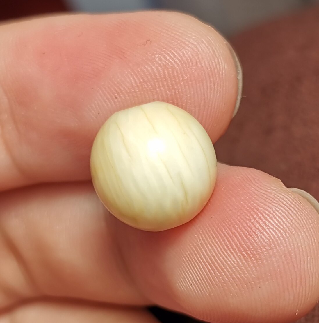 牧区古玩12mm老款式老改牙白色角质一物一图百搭饰品佩珠隔珠配件
