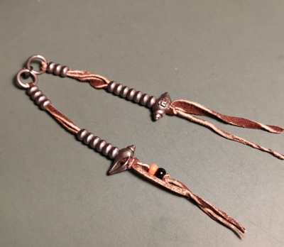 藏式文玩计子5mm寒铁小计数器挂件天铁托甲万字海螺图腾计头diy款