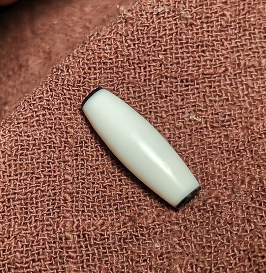 西藏元素老白管珠6*19mm一物一图天然玛瑙玉髓西亚系列古珠佩珠款