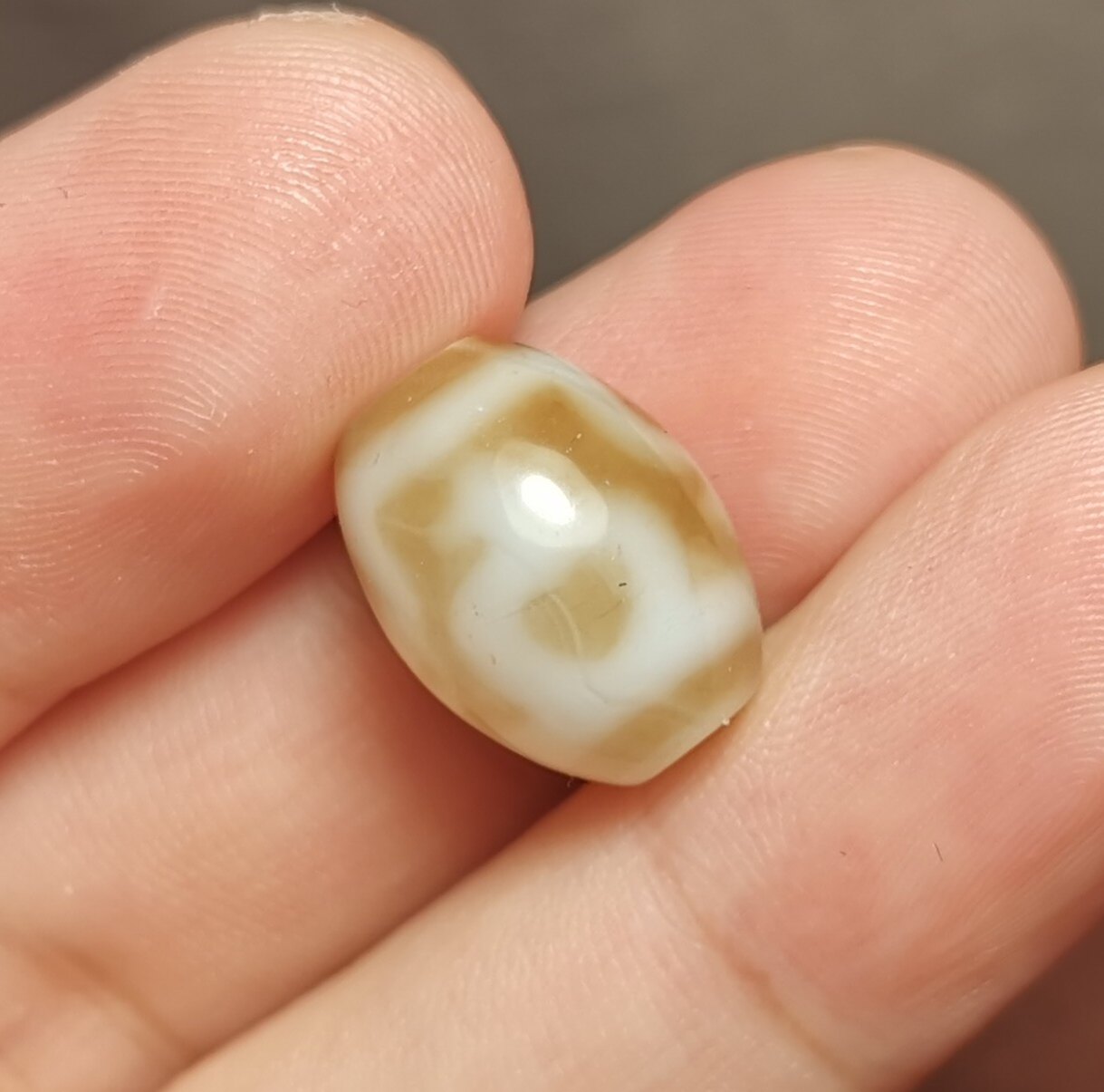 藏系文玩11.5*16mm透色宝瓶天珠一物一图玛瑙佛珠手链手串顶珠diy