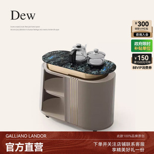 诚骏天然大理石移动茶桌家用小茶台轻奢风茶水柜阳台喝茶桌椅组合