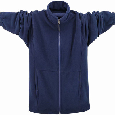 抓绒卫衣外套男2026春秋季新款加绒加厚宽松双面绒摇粒绒休闲夹克