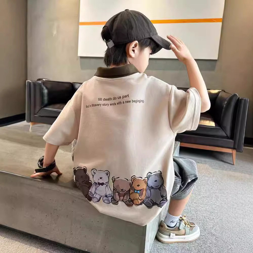 儿童装男童夏装短袖polo衫2T恤