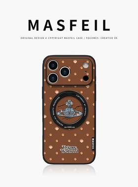 ZHIZHE×复古西太后适用iPhone17Promax手机壳新款ip15磁吸带支架苹果16Pro套Ho5支点豹纹高级13pm全包冬