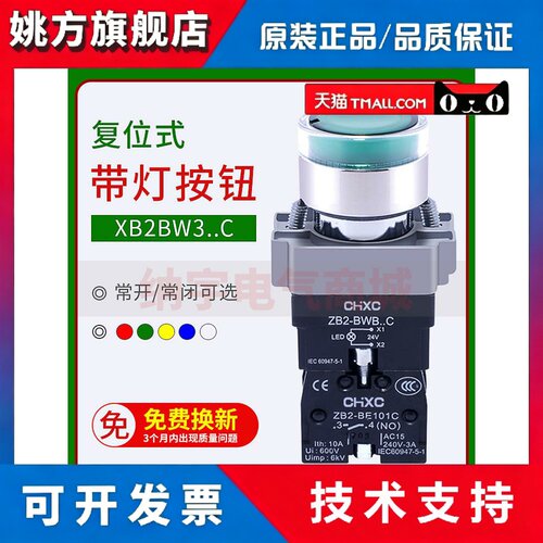 Zb2Bw33C zb2bw5c按钮开关带指示灯220V 24