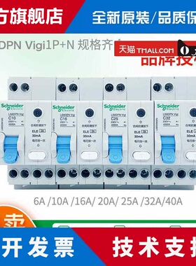 施耐德漏电保护断路器LS8 1P+N DPN双进双出16A20A25A32A40A开 关
