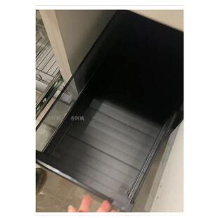 黑色平篮拉篮厨房橱柜阻尼缓冲米箱储物单层柜体抽屉式 厨飞加深款