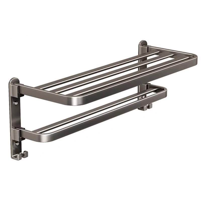 享淋枪灰毛巾架免打孔太空铝家用卫生间浴室置物架卫浴收纳浴巾架,家装主材,毛巾环,淘宝优惠券,粉丝福利购,淘宝优惠卷
