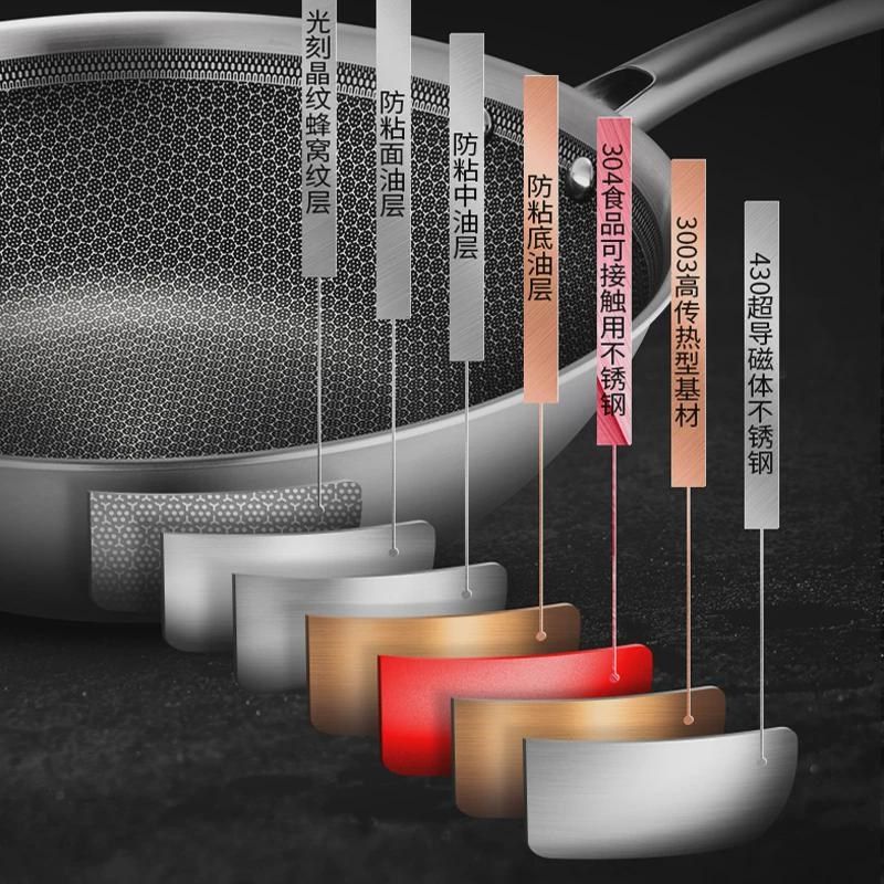 爱仕达炒锅304不锈钢蜂窝家用炒菜锅防粘电磁炉燃气灶通U用CC32E5,厨房/烹饪用具,炒锅,淘宝优惠券,粉丝福利购,淘宝优惠卷