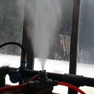 不锈钢虹吸可调空气雾化扇形锥形喷头二流体水气混合雾化加湿喷嘴