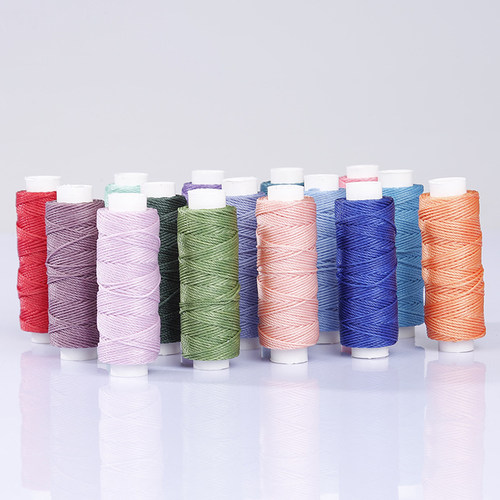 手工diy皮具手缝线皮革缝纫线40米0.35mm蜡绳涤纶圆蜡线编织绳