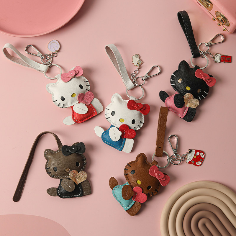 裁鱼手工diy材料包真皮爱心凯蒂汽车钥匙扣挂件包挂饰自制送礼物,居家布艺,缝纫DIY材料套装,淘宝优惠券,粉丝福利购,淘宝优惠卷