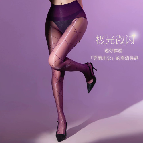 3D超薄丝滑开裆无缝连裤袜