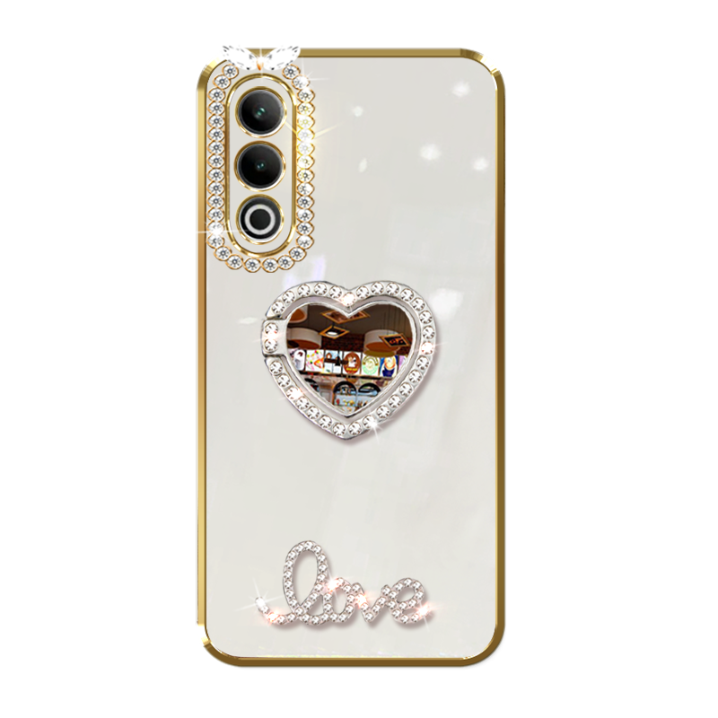 适用oppo K12手机壳5G镶钻LOVE字母x镜子PJT110指环360支架PJR110旋转plus保护套防摔软胶镜头全包边女款新品