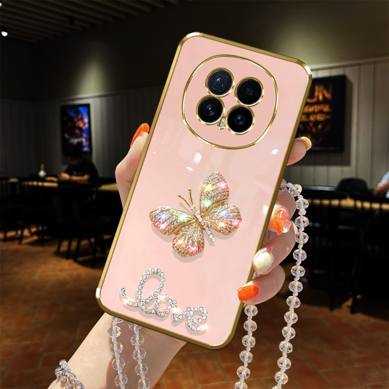 荣耀Magic8手机壳镶钻蝴蝶