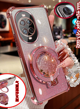 适用华为nova14手机pro壳ultra透明5G四角防撞气囊MRT-AL10防摔镜头膜全包保护套女新款解压流沙带支架软硅胶