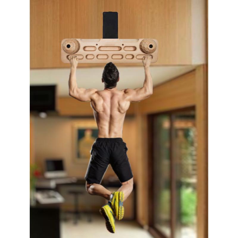 室内攀岩指力板家用门框背板木制手指训练器单双杠练习引体向上架