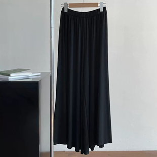 子 垂感甩甩裤 极简风黑色阔腿裤 女2026春夏超宽松显瘦大摆休闲长裤