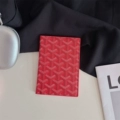 Dog Tooth Passport Bag Coral Red