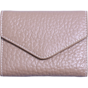 软牛皮三折短款小钱包女百搭2023新款真皮卡包驾驶证一体式钱夹潮