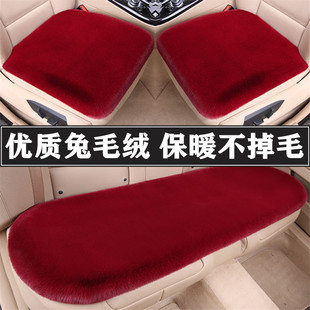 汽车坐垫冬季短毛绒三件套单片无靠背车垫女士新款加厚保暖毛座垫
