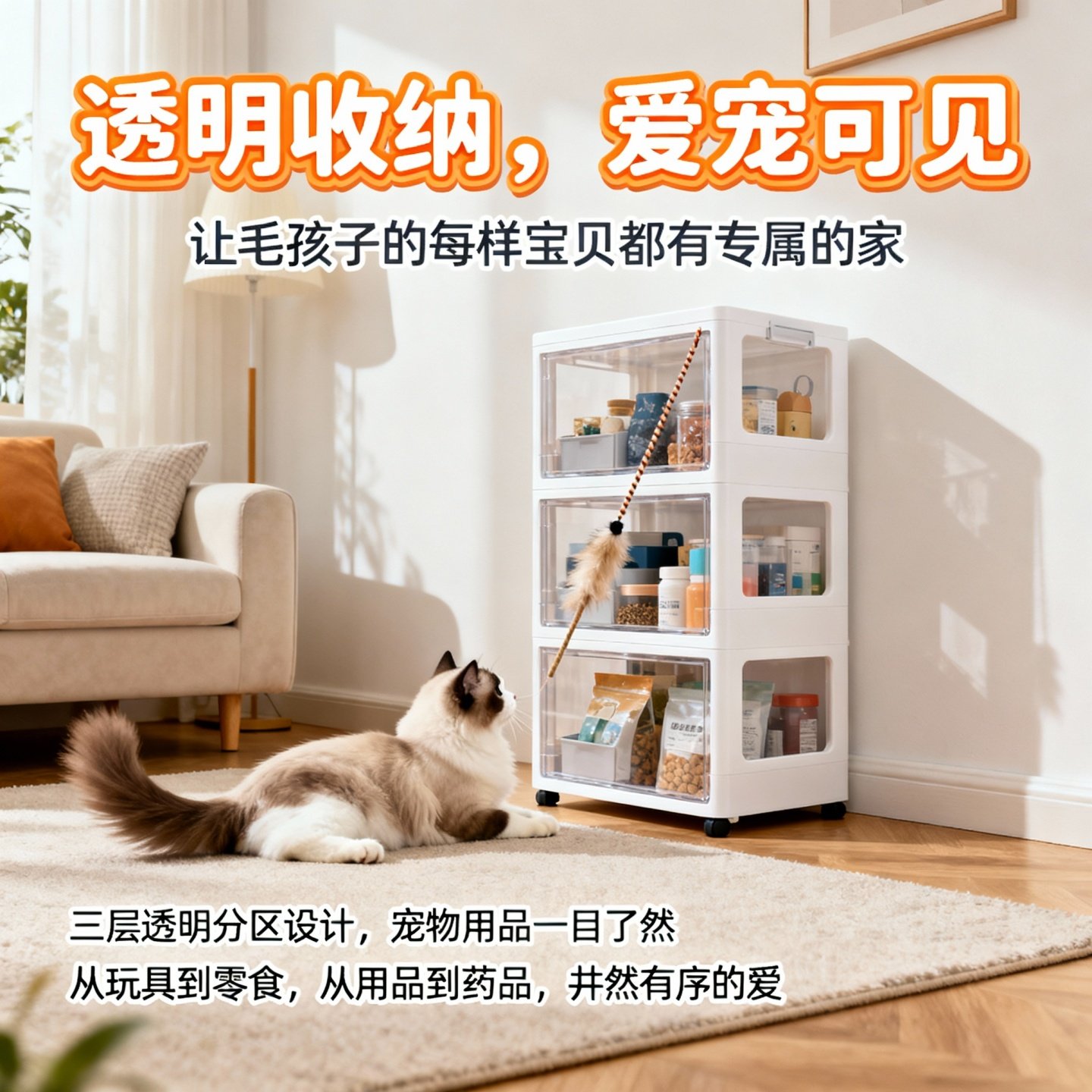 猫窝宠物用品折叠收纳柜四季通用猫屋猫咪玩具饲料置物柜储物箱子,收纳整理,收纳箱,淘宝优惠券,粉丝福利购,淘宝优惠卷