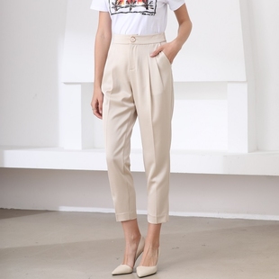 哈轮裤 罗卜西装 萝卜拉裆裤 百搭小个子休闲显瘦女裤 九分哈伦秋冬款