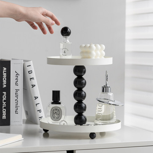 北欧简约桌面置物架双层托盘