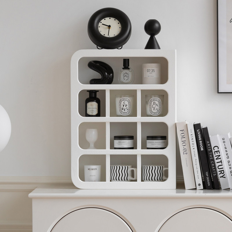 北欧简约收纳柜客厅格子架