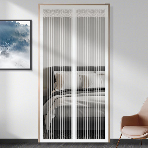 全磁条金刚网水云羽防蚊门帘