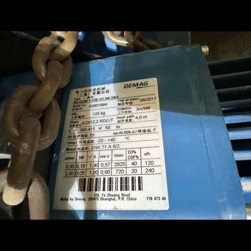 议价-德马格DEMAG电动葫芦，型号DC-COM 1-125 1/