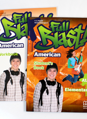 原版进口 Full Blast MM出版青少年初中小学英语欧盟共同语言框架CEFR A1.2级（课本+练习册）