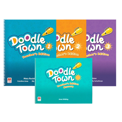 原版进口幼儿启蒙英语 doodle town 3 Teacher's Book