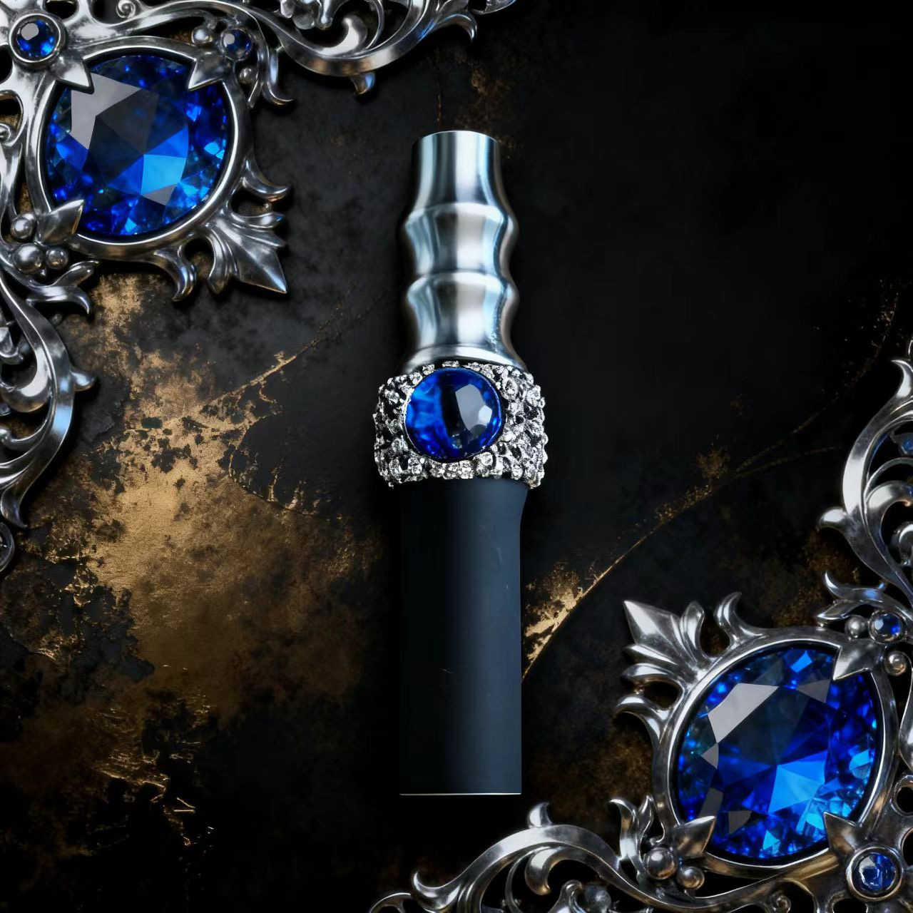 阿尔法赫烟嘴金属套嘴贴钻小红薯网红爆款不锈钢配件高级感可循环