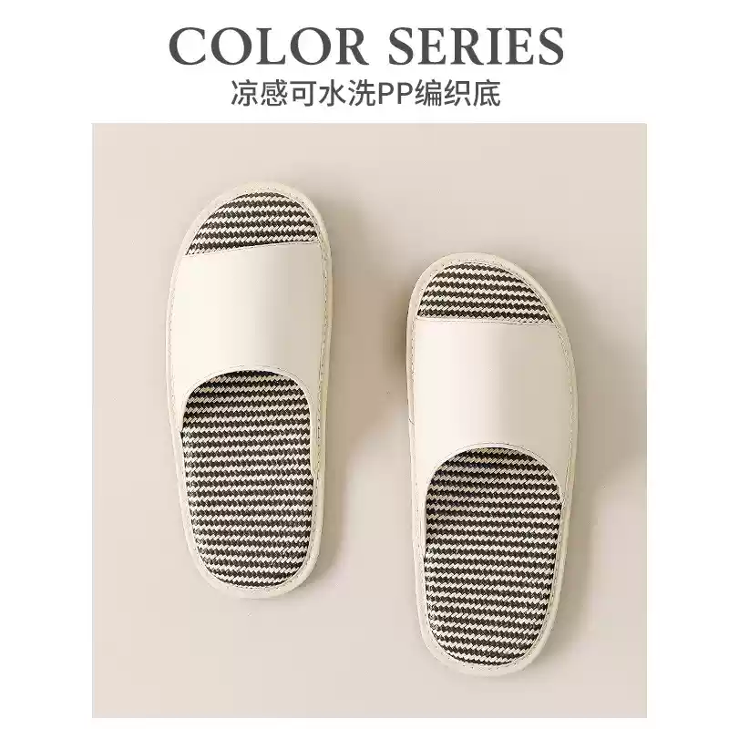 thumbnail for Youxin light luxury sheepskin slippers do not stick to gray cow tendon soles Indoor home leather breathable and odor-proof summer men's and women's slippers