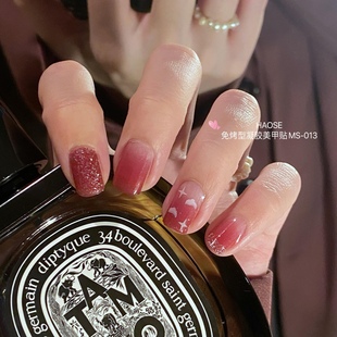 凝胶 A13浆果色梦幻渐变云朵甲油膜防水持久自带背胶孕妇儿童可用