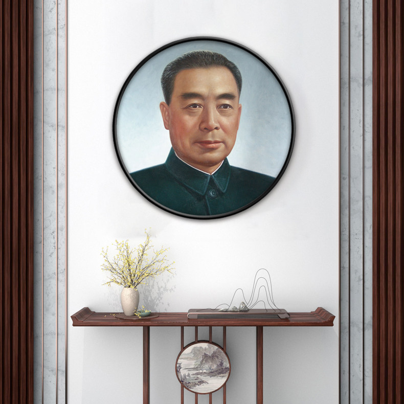 湘简玄关现代是圆形挂画