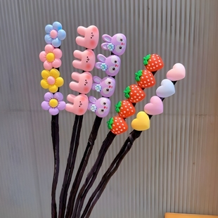 女童盘发杆2025夏季 头饰女孩丸子头懒人盘发神器儿童扎头宝宝发饰