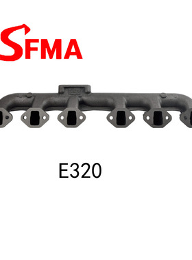 铸钢/卡特320/320B/320C/v1V2/S6K三菱发动机排气支管挖掘机配件