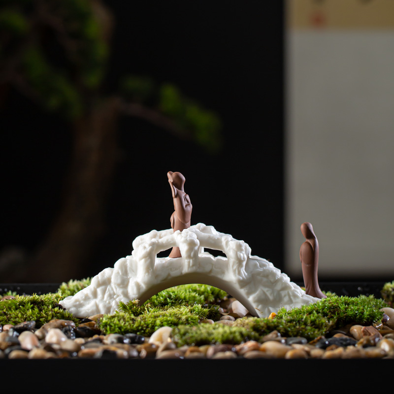 沙盘装饰摆件石拱桥盆栽鱼缸造景