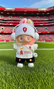 定制17cm玩偶衣服拉布布利物浦客场球衣前方高能Labubu3新款娃衣