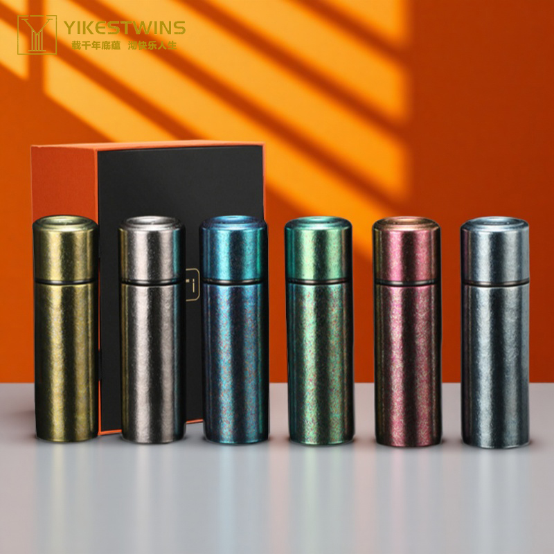 纯钛保温杯高档商务钛杯直身水杯