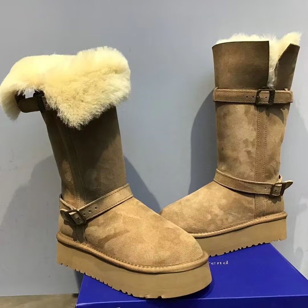 厚底女加厚羊毛保暖雪地棉鞋