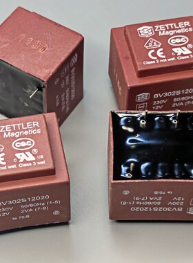 全新赛特勒ZETTLER密封变压器12V输出2W输入230V交流BV302S12020