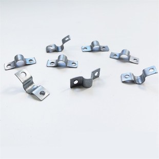 拉篮抽屉式柜门固定门板连接件U型扣轨道配件橱柜卡扣夹管支架