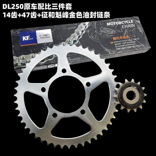 DL250 GW250 GSX250R-A原厂前后通用牙盘链条征和加厚油封链条