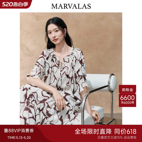 MARVALAS时尚雪纺衫蕾丝衫女装