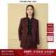 气质一粒扣绵羊毛混纺西装 曼德诗安可拉红西服2025秋季 新品 外套女