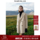 绵羊毛中长款 曼德诗 新品 毛呢大衣女2024冬季 双面呢外套 美拉德