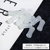 Бусины, бамбуковые аксессуары из белого нефрита, 6×12мм